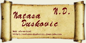 Nataša Dušković vizit kartica